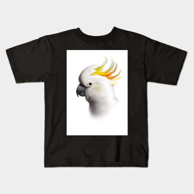 Head of a Cockatoo Kids T-Shirt by maxcode